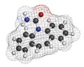 Carbamazepine anticonvulsant and mood stabilizing drug molecule. Used to treat epilepsy convulsions, bipolar disorder and a.