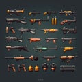 carbine rifle weapon game ai generated Royalty Free Stock Photo