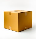 Carboard box for delivery. Carton closed package Royalty Free Stock Photo