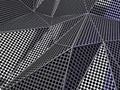 Carbon abstract dotted dark background concept. 3D
