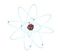 Carbon atom on white Royalty Free Stock Photo