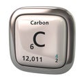 Carbon C chemical element from the periodic table icon