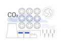 Carbon capture abstract concept vector illustration.