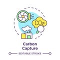 Carbon capture multi color concept icon