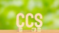 The ccs mean Carbon Capture and Storage for technology or eco concept 3d rendering Royalty Free Stock Photo