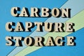 Carbon Capture Storage, words as banner headline Royalty Free Stock Photo