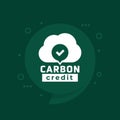 carbon credit icon, vector design