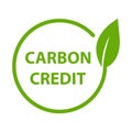 Carbon credit icon vector for graphic design, logo, website, social media, mobile app, UI illustration