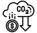 Carbon Credit and carbon tax and trading Royalty Free Stock Photo