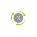 carbon dioxide capturing logo design concept.