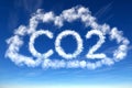 A Carbon Dioxide Cloud in a Clear Blue Sky, Symbolizing Today s Major Environmental Challenges Royalty Free Stock Photo