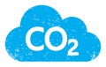 Carbon Dioxide Cloud Grunge Icon Symbol Royalty Free Stock Photo