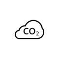 Carbon dioxide cloud icon. Simple thin line, outline vector of eco icons for UI and UX, website or mobile application