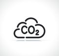Carbon dioxide cloud line icon Royalty Free Stock Photo