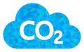 Carbon Dioxide Cloud Polygonal Icon Royalty Free Stock Photo