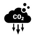 Carbon dioxide CO2 vector icon Royalty Free Stock Photo