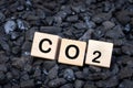 Carbon dioxide emissions Co2 from burning fossil fuels, Air pollution, Environmental concept, Carbon footprint Royalty Free Stock Photo