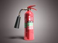 Carbon Dioxide Fire extinguisher 3d render on grey background Royalty Free Stock Photo