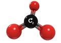 Carbon dioxide molecule Royalty Free Stock Photo