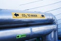 Carbon dioxide pipelines for industrial plants