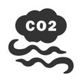 Carbon dioxide pollution Icon Royalty Free Stock Photo