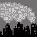 Carbon dioxide pollution Royalty Free Stock Photo