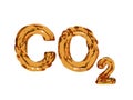 Carbon dioxide symbol letters
