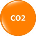Carbon dioxide web app icon, web button