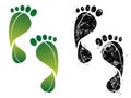 Carbon and eco footprints Royalty Free Stock Photo