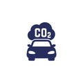 carbon emissions of a car icon