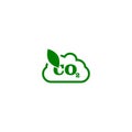 Carbon emissions reduction icon. CO2 cloud icon isolated on white background Royalty Free Stock Photo