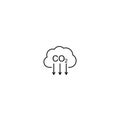 Carbon emissions reduction icon. CO2 cloud icon isolated on white background Royalty Free Stock Photo