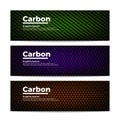 Carbon fiber banners template Royalty Free Stock Photo