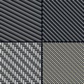 Carbon fiber seamless patterns set