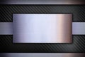 Carbon fiber with Stainless steel metal texture background Royalty Free Stock Photo
