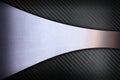 Carbon fiber with Stainless steel metal texture background Royalty Free Stock Photo