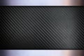 Carbon fiber with Stainless steel metal texture background Royalty Free Stock Photo