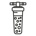 Carbon filter icon outline vector. Water treatment