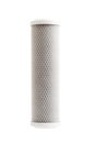Carbon filter for water purification with a mesh structure of fishing line. Royalty Free Stock Photo