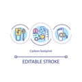 Carbon footprin concept icon Royalty Free Stock Photo