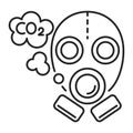 Carbon footprint black line icon. Air pollution. Eco problems. Isolated vector element. Outline pictogram for web page Royalty Free Stock Photo