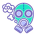 Carbon footprint color line icon. Air pollution. Eco problems. Isolated vector element. Outline pictogram for web page Royalty Free Stock Photo