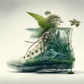 Carbon-Footprint Conscious Footwear with Plants Details