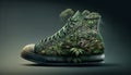 Carbon-Footprint Conscious Footwear with Plants Details