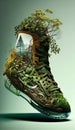 Carbon-Footprint Conscious Footwear with Plants Details