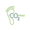 Carbon footprint. Ecology, global warming symbol. Editable vector illustration