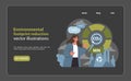 Carbon footprint minimization chart. A determined advocate for Royalty Free Stock Photo