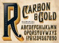 Carbon & Gold Custom Alphabet