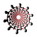 Carbon nanotube 3D view