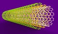 Carbon nanotube, 3D illustration